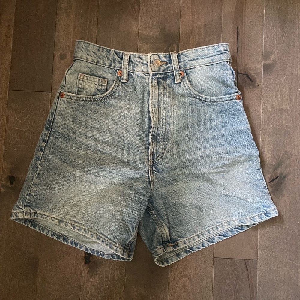 Zara Light Blue Jean Shorts